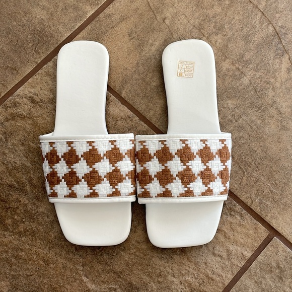 Plaid Woven Slides - Picture 5 of 7